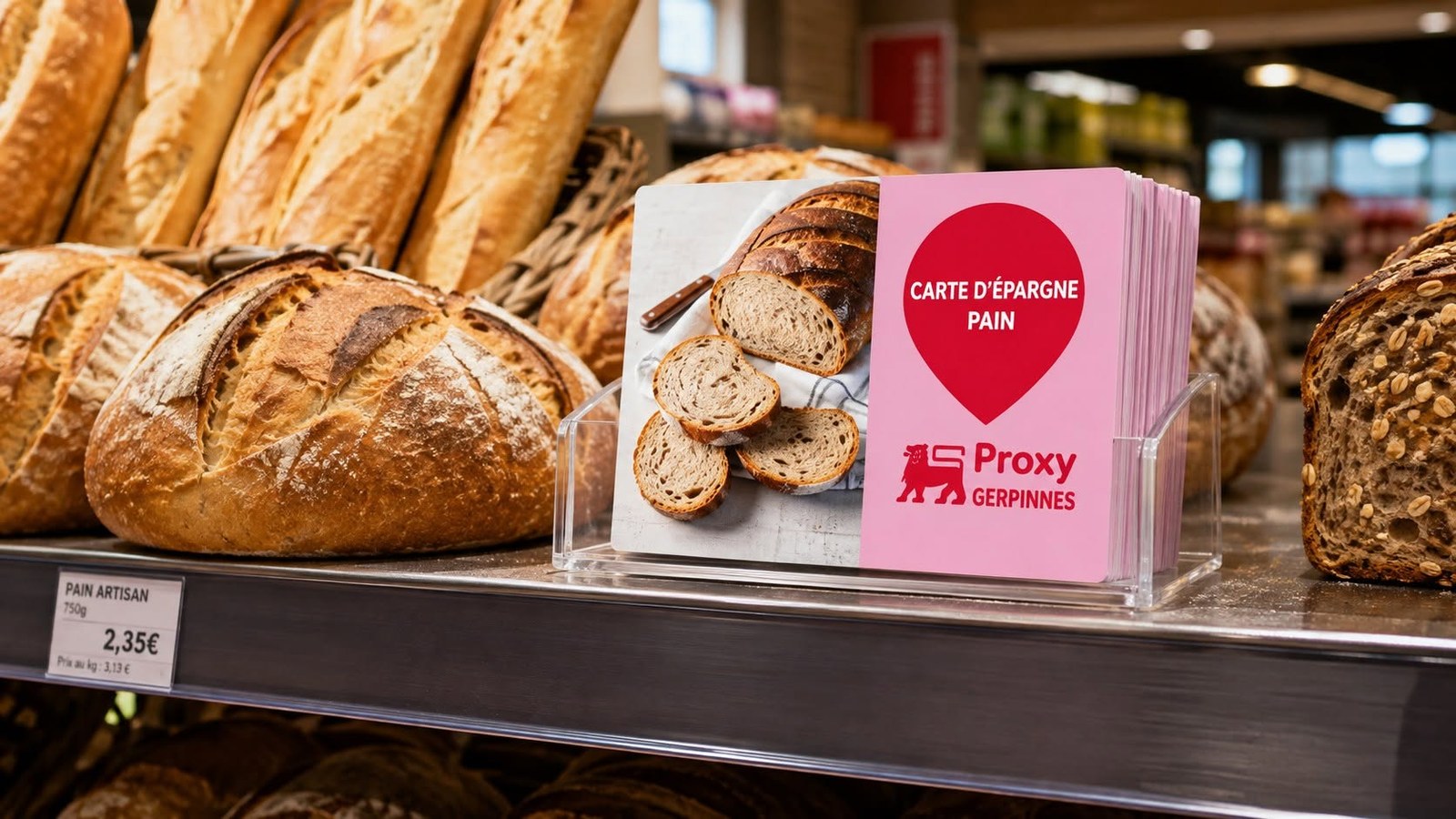 Carte d'épargne en point de vente